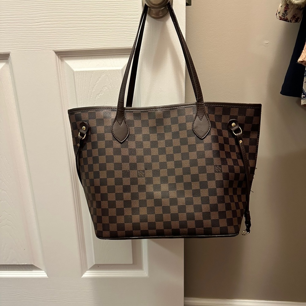 Brown Checkered hangbag